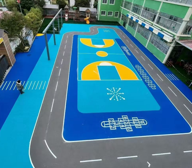 哈尔滨市硅pu球场混合型塑胶跑道 - 价格